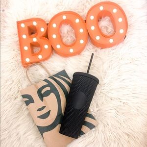 Starbucks Studded Matte Black Tumbler 24OZ